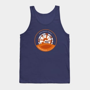 Mars Perseverance Rover Parachute (black and blue backgrounds) Tank Top